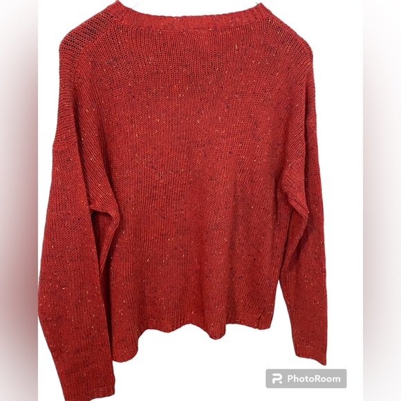Flamingo Sweater Coral color with flecks of colors. Size S - Picture 4 of 4